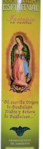 INCIENSO VIRGEN SALUD Y SANACION 20 VARITAS OFRENDA ESPIRITUAL