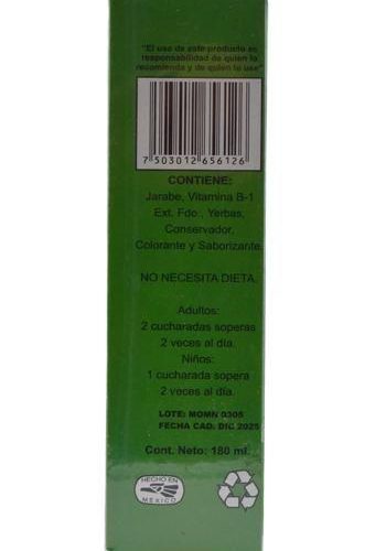 JARABE DE AJOLOTE VITAMINADO 180 ML YERBO VITAL
